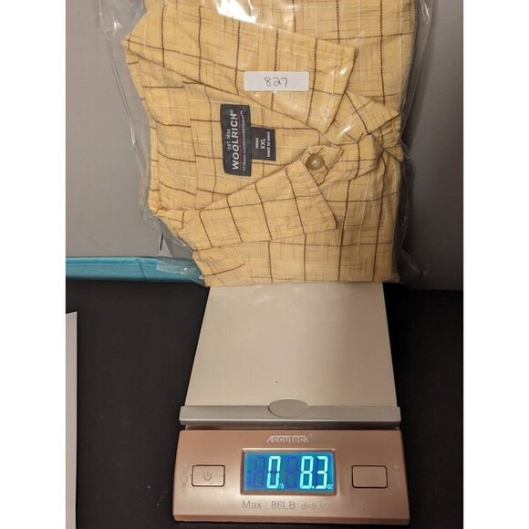 Woolrich Men’s Plaid Short Sleeve Button Down Shirt Size XXL Yellow 100% Cotton - Picture 16 of 16